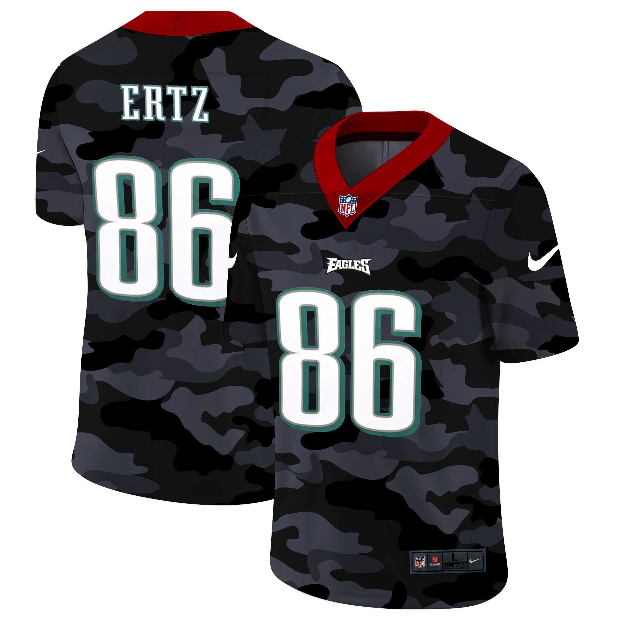 Men Philadelphia Eagles #86 Ertz 2020 Nike Camo Salute to Service Limited NFL Jerseys->miami dolphins->NFL Jersey